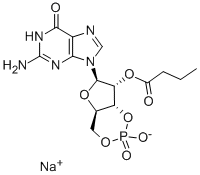 CAS 登录号：58329-72-9， 2'-O-丁酰基鸟苷环-3',5'-磷酸酯钠盐