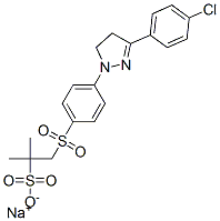 CAS#: 58370-37-9, Sodium 1-[[4-[3-(4-Chlorophenyl)-4,5-Dihydro-1H-Pyrazol-1-Yl]Phenyl]Sulphonyl]-2-Methylpropane-2-Sulphonate