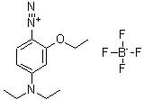 CAS 登录号:584-59-8, 4-(二乙基氨基)-2-乙氧基偶氮苯四氟硼酸盐