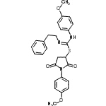 CAS#: 5850-95-3, 1-(4-Methoxyphenyl)-2,5-Dioxo-3-Pyrrolidinyl N-(4-Methoxyphenyl)-N'-(2-Phenylethyl)Carbamimidothioate