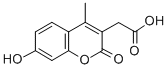 CAS 登录号：5852-10-8， 7-羟基-4-甲基-3-香豆素基乙酸