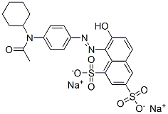 CAS 登录号：5863-95-6， 8-[[4-(乙酰基环己基氨基)苯基]偶氮]-7-羟基萘-1,3-二磺酸二钠