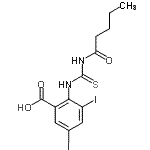 CAS#: 586391-25-5, 3,5-Diiodo-2-[(Pentanoylcarbamothioyl)Amino]Benzoic Acid