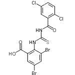 CAS#: 586391-86-8, 3,5-Dibromo-2-{[(2,5-Dichlorobenzoyl)Carbamothioyl]Amino}Benzoic Acid