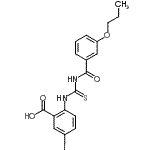 CAS#: 586391-88-0, 5-Iodo-2-{[(3-Propoxybenzoyl)Carbamothioyl]Amino}Benzoic Acid