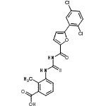 CAS 登录号：586392-37-2， 3-({[5-(2,5-二氯苯基)-2-糠酰]硫代氨基甲酰}氨基)-2-甲基苯甲酸
