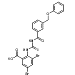 CAS#: 586393-79-5, 3,5-Dibromo-2-({[3-(Phenoxymethyl)Benzoyl]Carbamothioyl}Amino)Benzoic Acid