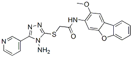 CAS#: 586995-44-0, 2-[[4-Amino-5-(Pyridin-3-Yl)-4H-1,2,4-Triazol-3-Yl]Thio]-N-(2-Methoxy-3-Dibenzofuranyl)-Acetamide
