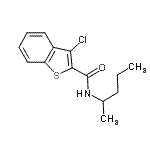 CAS#: 587846-16-0, 3-Chloro-N-(2-Pentanyl)-1-Benzothiophene-2-Carboxamide