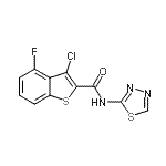 CAS#: 588674-12-8, 3-Chloro-4-Fluoro-N-(1,3,4-Thiadiazol-2-Yl)-1-Benzothiophene-2-Carboxamide