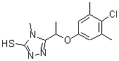 CAS#: 588674-42-4, 5-[1-(4-Chloro-3,5-Dimethylphenoxy)Ethyl]-4-Methyl-4H-1,2,4-Triazole-3-Thiol