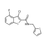 CAS#: 588675-31-4, 3-Chloro-4-Fluoro-N-(2-Thienylmethyl)-1-Benzothiophene-2-Carboxamide