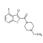 CAS#: 588675-48-3, (3-Chloro-4-Fluoro-1-Benzothiophen-2-Yl)(4-Ethyl-1-Piperazinyl)Methanone