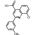 CAS 登录号：588677-32-1， 8-氯-2-(3-甲基苯基)-4-喹啉羧酸