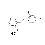 CAS 登录号：588681-50-9， 3-[(2-氯-4-氟苄基)氧基]-4-甲氧基苯甲醛