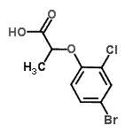 CAS 登录号：588681-97-4， 2-(4-溴-2-氯苯氧基)丙酸