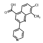 CAS#: 588696-85-9, 7-Chloro-8-Methyl-2-(4-Pyridinyl)-4-Quinolinecarboxylic Acid