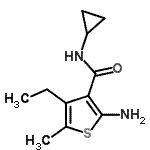 CAS#: 590355-64-9, 2-Amino-N-Cyclopropyl-4-Ethyl-5-Methyl-3-Thiophenecarboxamide