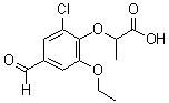 CAS 登录号：590395-60-1， 2-(2-氯-6-乙氧基-4-甲酰基苯氧基)丙酸