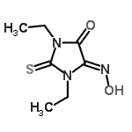 CAS 登录号：591241-39-3， (5Z)-1,3-二乙基-5-(羟基亚胺)-2-硫代-4-咪唑烷酮