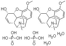CAS 登录号：5913-76-8， 可待因磷酸盐倍半水合物