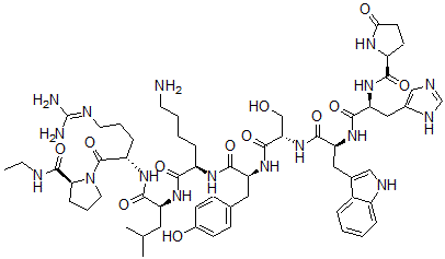 CAS 登录号：59131-98-5， 赖氨酰(6)-N-乙基脯氨酰胺(9)-去-甘氨酰胺(10)-促黄体激素释放激素