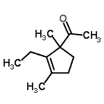 CAS 登录号：591759-69-2， 1-(2-乙基-1,3-二甲基-2-环戊烯-1-基)乙酮