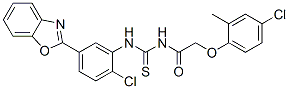 CAS#: 593238-43-8, N-[[[5-(2-Benzoxazolyl)-2-Chlorophenyl]Amino]Thioxomethyl]-2-(4-Chloro-2-Methylphenoxy)-Acetamide