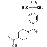 CAS#: 593261-87-1, 1-[4-(2-Methyl-2-Propanyl)Benzoyl]-4-Piperidinecarboxylic Acid