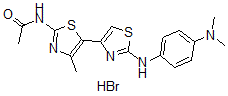 CAS#: 5935-93-3, N-[5-[2-[(4-Dimethylaminophenyl)amino]thiazol-4-yl]-4-methyl-thiazol-2-yl]acetamide hydrobromide