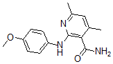 CAS 登录号：5947-50-2， 2-[(4-甲氧基苯基)氨基]-4,6-二甲基吡啶-3-甲酰胺
