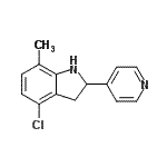 CAS#: 594820-96-9, 4-Chloro-7-Methyl-2-(4-Pyridinyl)Indoline
