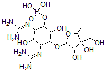 CAS#: 59719-49-2, N,N'-Bis(aminoiminomethyl)-4-O-(5-deoxy-3-C-(hydroxymethyl)-alpha-L-lyxofuranosyl)-D-Streptamine 6-Phosphate