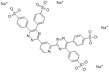 CAS#: 59895-79-3, 2,4-Bis[5,6-Di(p-Sulfophenyl)-1,2,4-Triazin-3-Yl]Pyridine Tetrasodium Salt