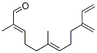 CAS 登录号:60066-88-8, 2,6-二甲基-10-亚甲基十二碳-2,6,11-三烯-1-醛