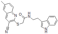 CAS#: 602294-12-2, 2-[(3-Cyano-6-Methyl-2-Quinolinyl)Thio]-N-[2-(1H-Indol-3-Yl)Ethyl]-Acetamide