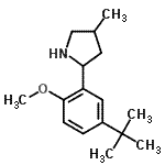 CAS#: 603068-96-8, 2-[2-Methoxy-5-(2-methyl-2-propanyl)phenyl]-4-methylpyrrolidine