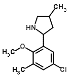 CAS 登录号：603069-16-5， 2-(5-氯-2-甲氧基-3-甲基苯基)-4-甲基吡咯烷