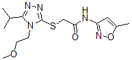 CAS 登录号：603072-78-2， 2-[[4-(2-甲氧基乙基)-5-(异丙基)-4H-1,2,4-三唑-3-基]硫代]-N-(5-甲基-3-异恶唑基)-乙酰胺