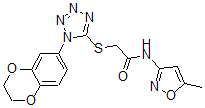 CAS#: 603079-71-6, 2-[[1-(2,3-Dihydro-Benzo[b][1,4]Dioxine-6-Yl)-1H-Tetrazol-5-Yl]Thio]-N-(5-Methyl-3-Isoxazolyl)-Acetamide