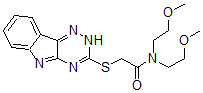 CAS 登录号：603945-93-3， N,N-二(2-甲氧基乙基)-2-(2H-1,2,4-三嗪并[5,6-b]吲哚-3-基硫代)-乙酰胺