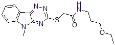 CAS#: 603946-15-2, N-(3-Ethoxypropyl)-2-[(5-Methyl-5H-1,2,4-Triazino[5,6-b]Indol-3-Yl)Thio]-Acetamide