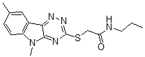 CAS 登录号：603946-51-6， 2-[(5,8-二甲基-5H-1,2,4-三嗪并[5,6-b]吲哚-3-基)硫代]-N-丙基-乙酰胺