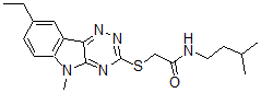 CAS#: 603946-84-5, 2-[(8-Ethyl-5-Methyl-5H-1,2,4-Triazino[5,6-b]Indol-3-Yl)Thio]-N-(3-Methylbutyl)-Acetamide