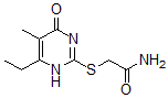 CAS 登录号：603982-00-9， 2-[(6-乙基-1,4-二氢-5-甲基-4-氧代-嘧啶-2-基)硫代]-乙酰胺