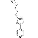 CAS#: 604740-21-8, 4-{5-[(2-Methoxyethyl)sulfanyl]-1,3,4-oxadiazol-2-yl}pyridine