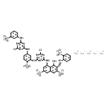 CAS#: 6058-62-4, Pentasodium 5-[(4-Chloro-6-{[5-({4-Chloro-6-[(3-Sulfonatophenyl)Amino]-1,3,5-Triazin-2-Yl}Amino)-2-Sulfonatophenyl]Amino}-1,3,5-Triazin-2-Yl)Amino]-4-Hydroxy-3-[(2-Sulfonatophenyl)Diazenyl]-2,7-Naphth Alenedisulfonate