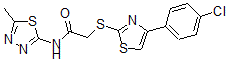 CAS 登录号：606089-17-2， 2-[[4-(4-氯苯基)-噻唑-2-基]硫代]-N-(5-甲基-1,3,4-噻二唑-2-基)-乙酰胺