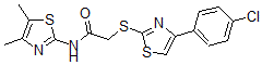 CAS#: 606089-21-8, 2-[[4-(4-Chlorophenyl)-Thiazol-2-Yl]Thio]-N-(4,5-Dimethyl-Thiazol-2-Yl)-Acetamide
