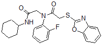 CAS#: 606098-42-4, 2-(2-Benzoxazolylthio)-N-[2-(Cyclohexylamino)-2-Oxoethyl]-N-(2-Fluorophenyl)-Acetamide